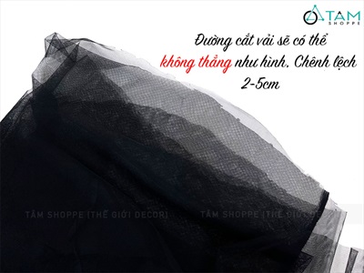 Vải mùng đen trơn khổ 2m (bán theo 1 mét tới) PK-VAI-06