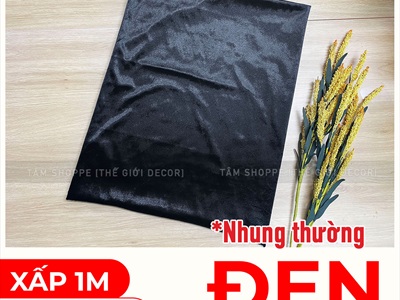 Vải nhung đen khổ 1m6 [bán theo 1m tới] PK-VAI-11