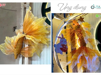 Vải voan cát màu trắng ửng sáng làm cá chép, làm hoa [khổ 150cm -1 mét tới] PK-VAI-12