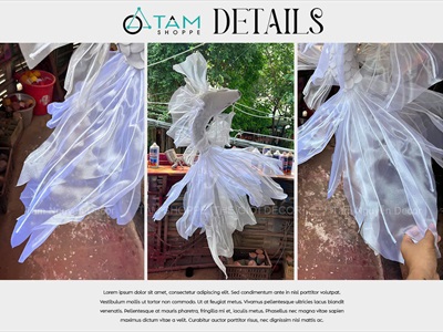 Vải voan cát màu trắng ửng sáng làm cá chép, làm hoa [khổ 150cm -1 mét tới] PK-VAI-12