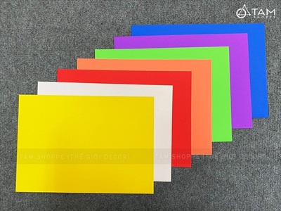 Xấp 10 tờ giấy màu cứng khổ A4 180gsm PKHM-GIAY-01
