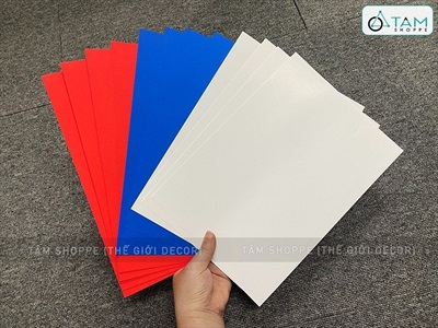 Xấp 10 tờ giấy màu cứng khổ A4 180gsm PKHM-GIAY-01