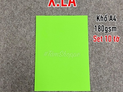 Xấp 10 tờ giấy màu cứng khổ A4 180gsm PKHM-GIAY-01
