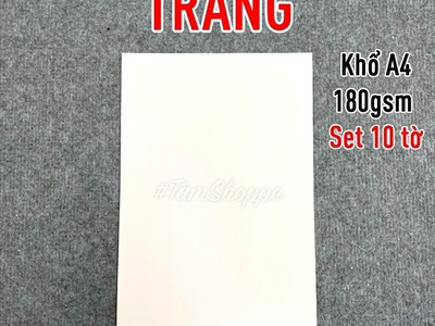 Xấp 10 tờ giấy màu cứng khổ A4 180gsm PKHM-GIAY-01