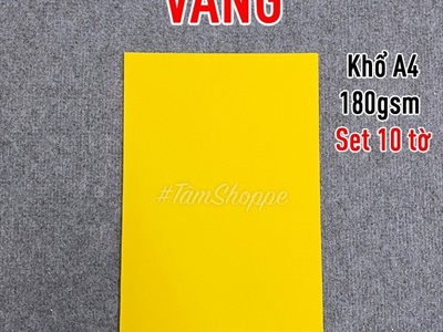 Xấp 10 tờ giấy màu cứng khổ A4 180gsm PKHM-GIAY-01