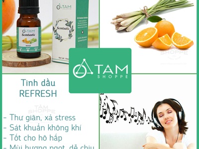 Tinh dầu Sả Cam nguyên chất Refresh Scentastic