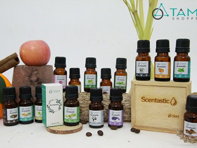 Set 7 chai tinh dầu thiên nhiên Scentastic 10ml [ Tặng hộp gỗ ]